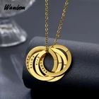 Индивидуальные ожерелья из нержавеющей стали для женщин на заказ Регулируемая маркировочная буква имя рукописное письмо табличка ожерелье