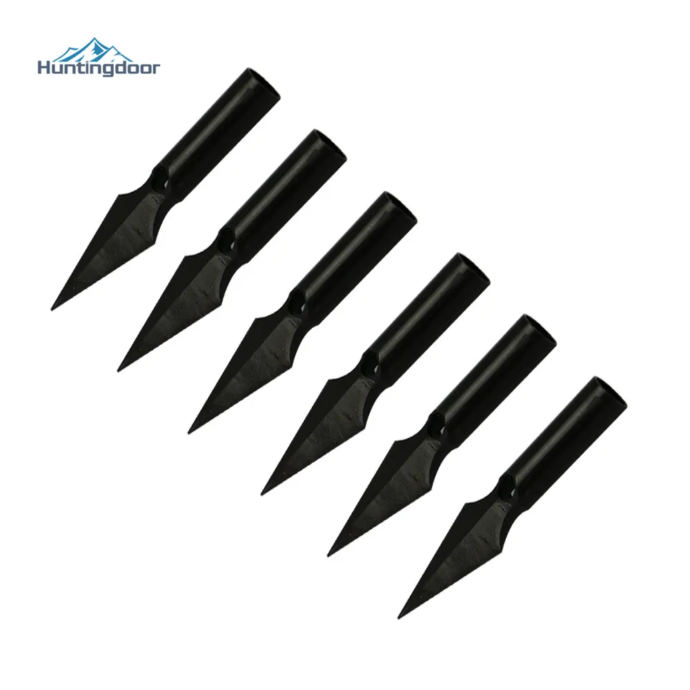 6 шт. длинные 1 отверстие наконечники стрелы высокое качество из стали для