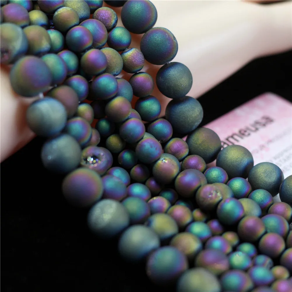 

Oameusa Natural Champagne Gorgeous Matte Fancy Rock Volcano Stone Loos Beads Stone Agates Beads for DIY Jewelry Making 15"