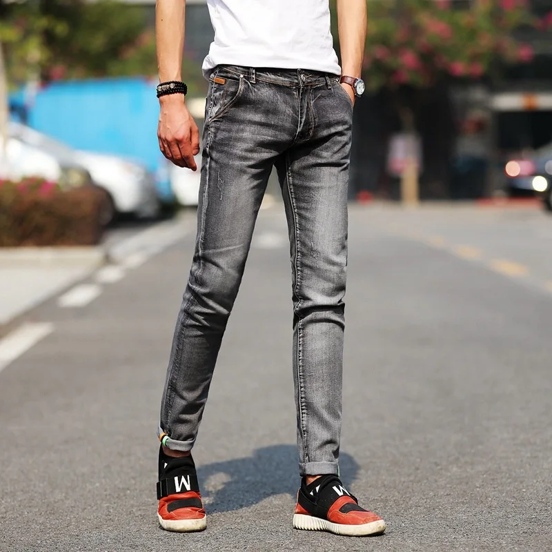 

Men's Stretch Denim Skinny Green Jeans 2020 Spring and Autumn Brand Classic High Quality Fashion Jeans