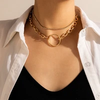 docona gothic rhinestone geometric choker necklace for women trendy zircon metal alloy necklace jewelry accessories b09407 1
