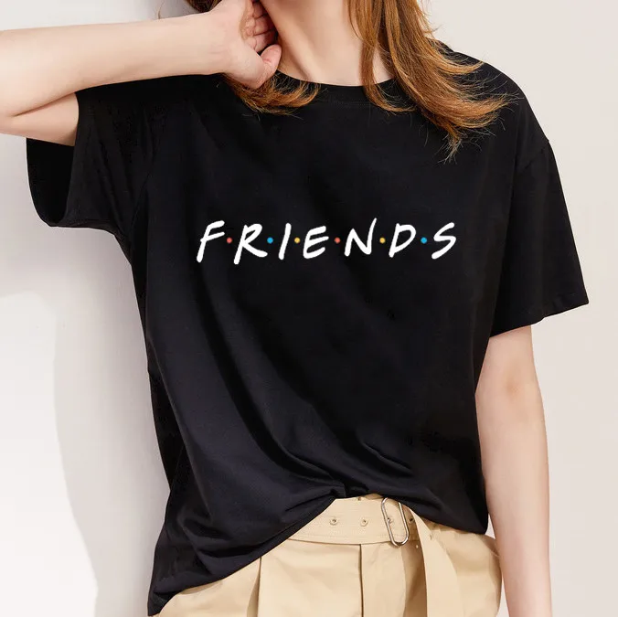 

Женская летняя футболка с коротким рукавом, с буквенным принтом, модная повседневная футболка, Подарочная футболка в стиле Харадзюку