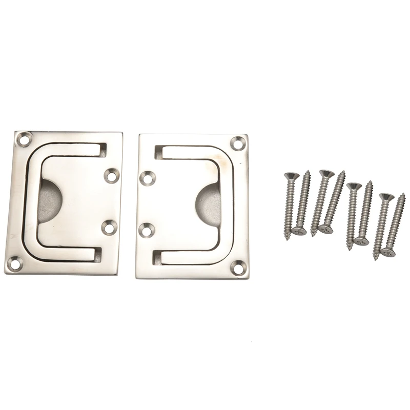 

2 Pieces/Lot Stainless Steel 316 Flush Hatch Lift Ring Hatch Pull Handle Locker Cabinet Boat Marine Hardware