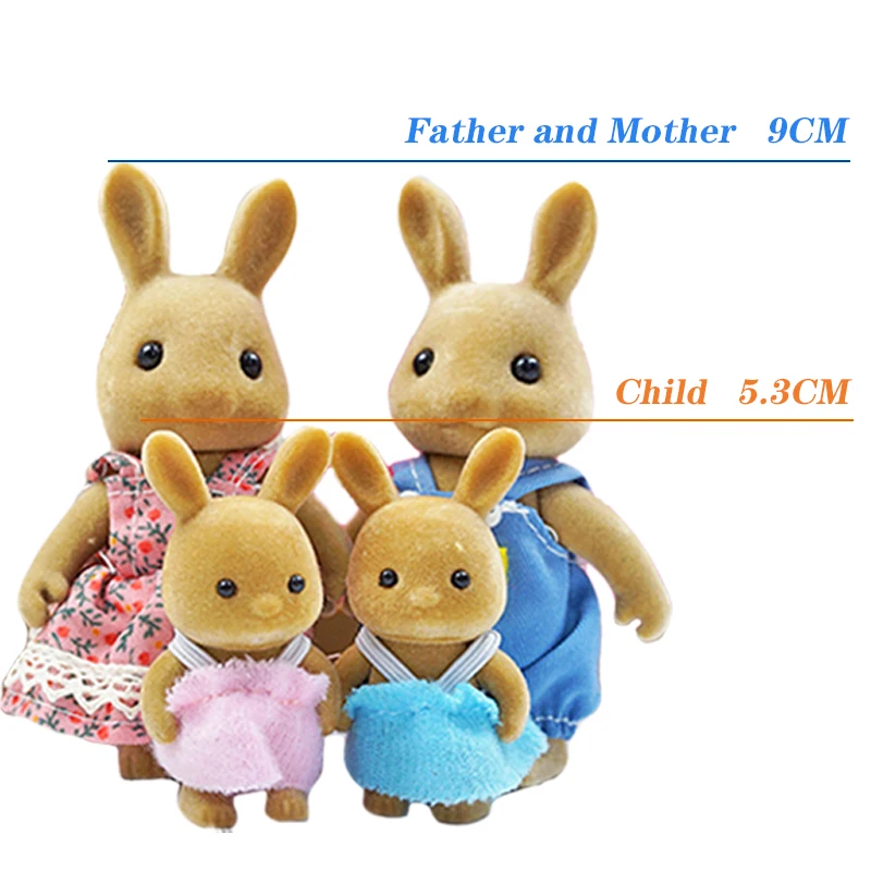 

Forest Family Doll Set 1:12 Miniature Pretend Play Toy Child Simulation 10/14/18pcs Rabbit Koala Bear Dolls For Girl's TOY