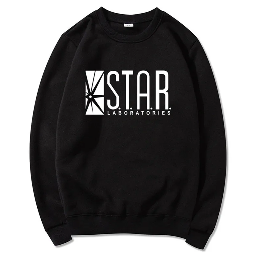 STAR S. T. A. R. labs джемпер флэш Готэм город комиксов черный худи толстовки Толстовка