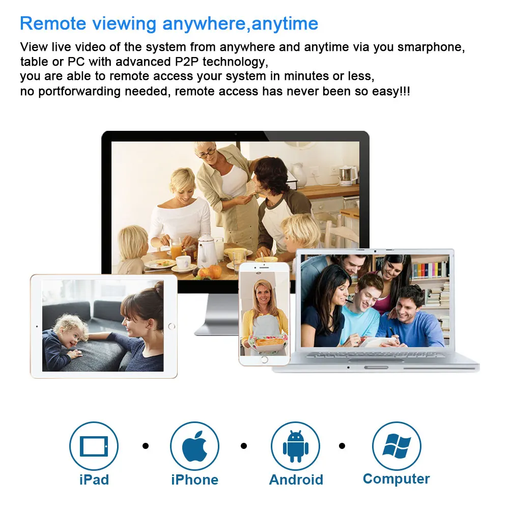 H.265 CCTV 4 Camera Security System POE 4K NVR Kit 4CH Outdoor Motion Detection Bullet Surveillance 8MP XMEYE | Безопасность и