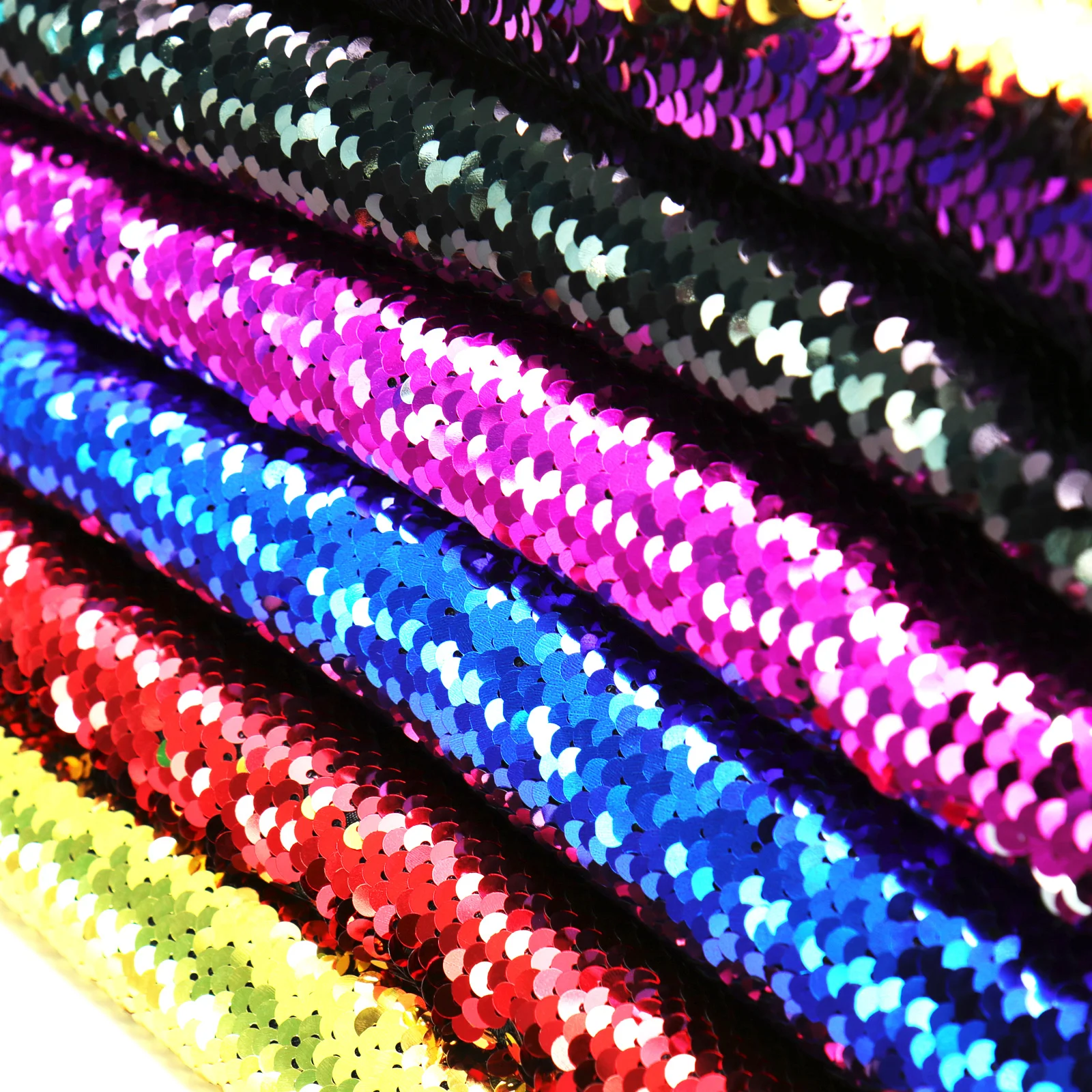 Двусторонняя ткань с блестками в виде рыбьей чешуи русалки двухсторонняя