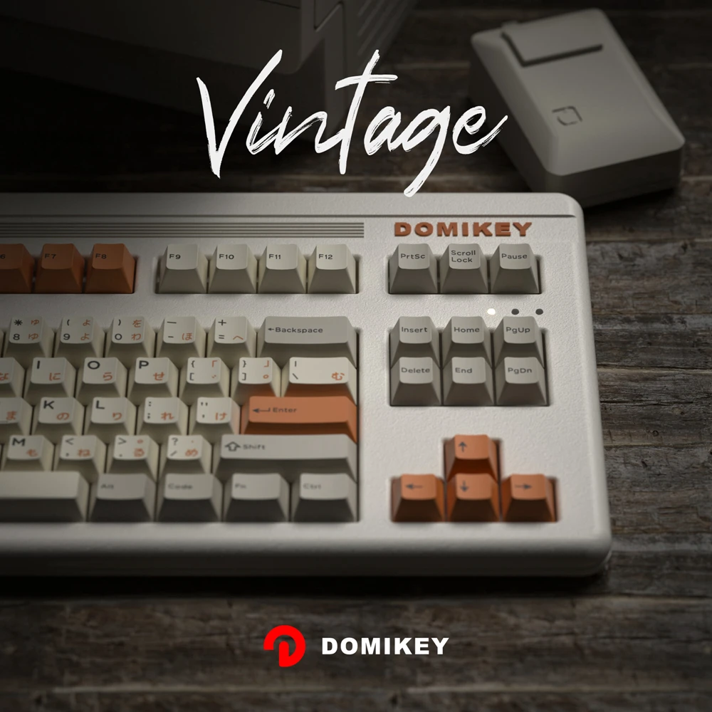 Domikey винтажный Вишневый профиль abs doubleshot keycap для mx stem клавиатура покер 87 104 gh60 xd64 xd68