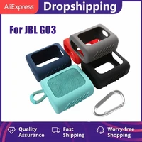 silicone protective case for jbl go3 dust proof protective cover shell anti fall speaker cases shock proof speaker accessories