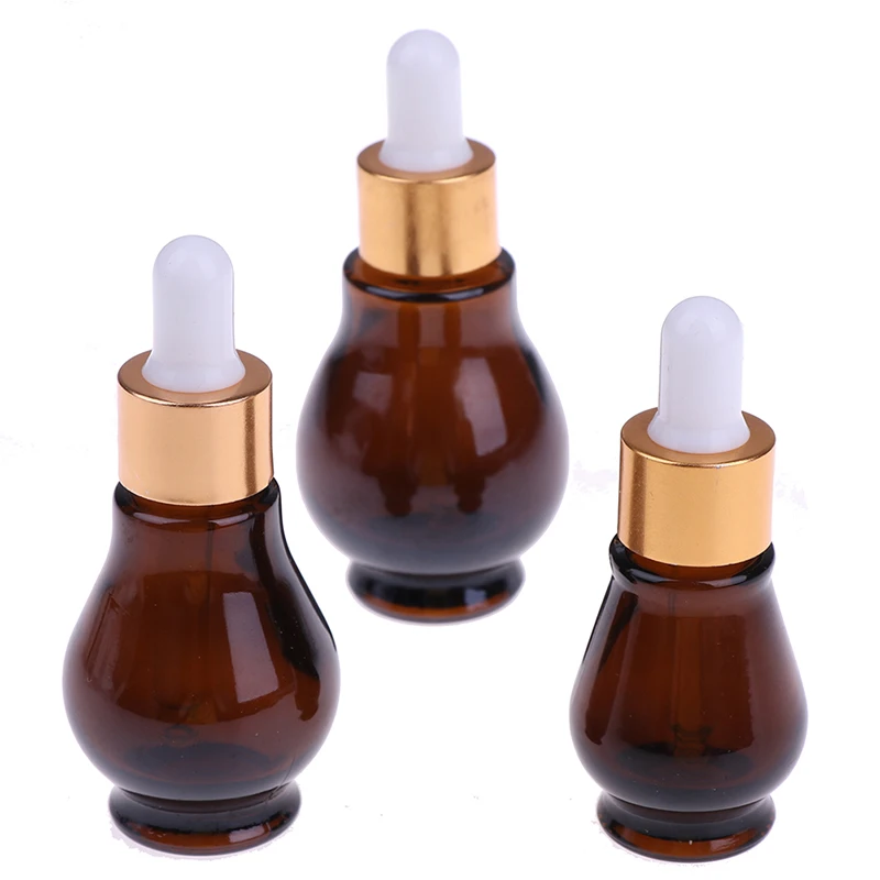 Стеклянный многоразовый контейнер флакон-капельница из янтарного стекла