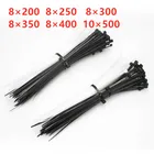 30 шт.пакет 8  250300350400 кабельная завязка, самоблокирующийся пластиковый нейлоновый галстук, БелыйЧерный органайзер, зажим для кабеля, провод, застежка-молния