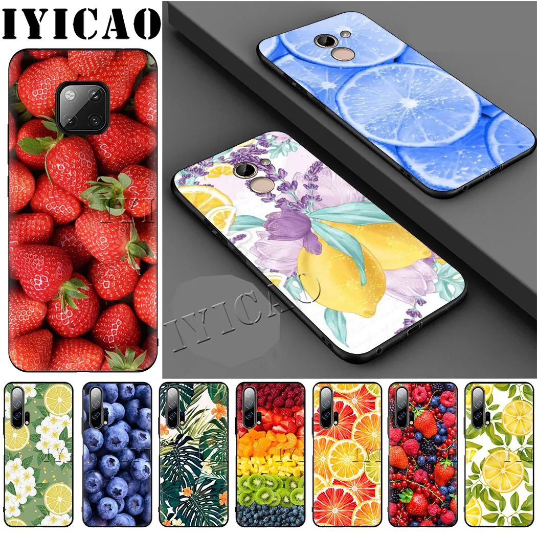 IYICAO симпатичный фруктовый лимонный мягкий чехол для телефона huawei P30 P20 P10 P9 P8 Lite Pro P