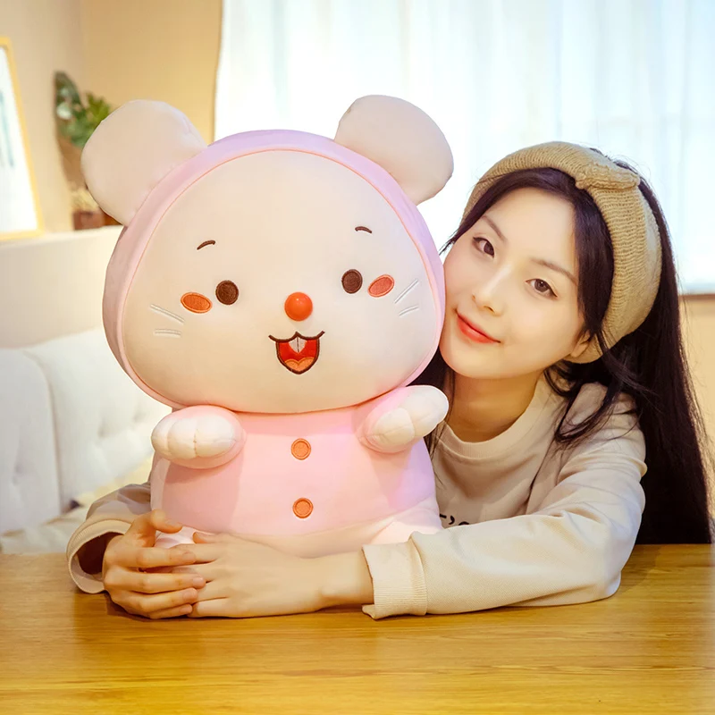 

1pcs 30/40/50/60cm Cute hamster doll plush toy girl sleeping pillow long pillow super soft bed doll