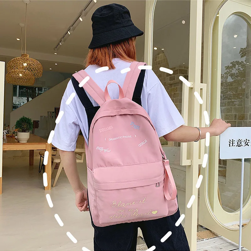 

Backpack Women 2021 Summer Brand New Fashion Female Students School Bags Canvas Shoulder Bags for Teenage Girls Travel Backpacks