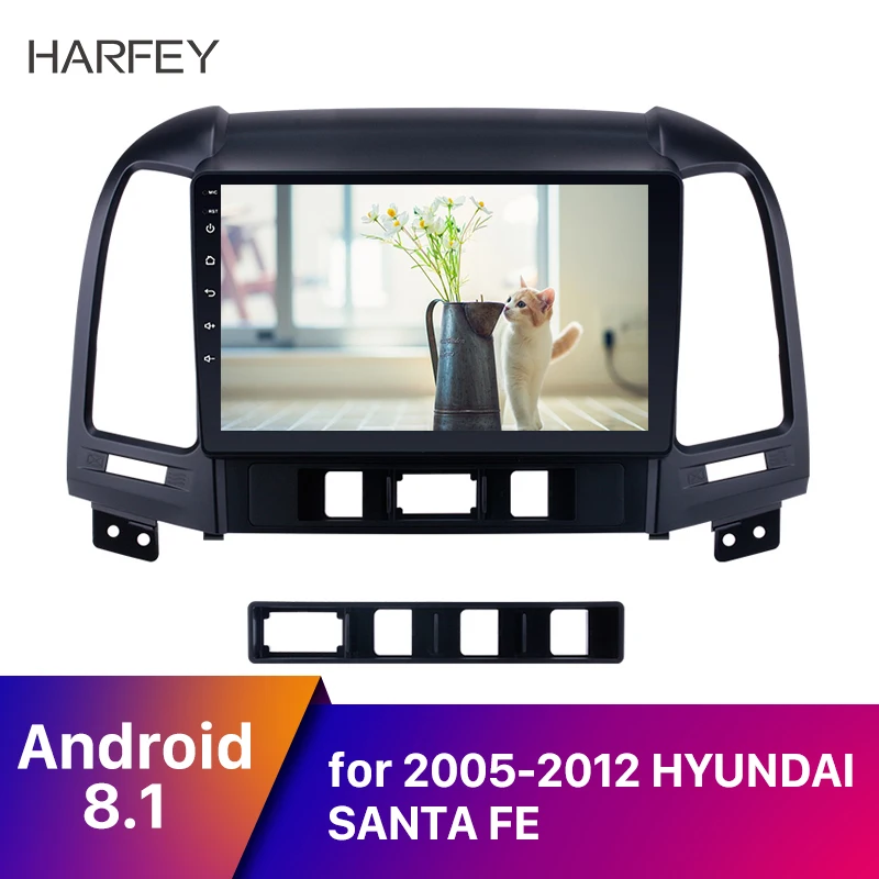 Автомагнитола Harfey для HYUNDAI SANTA FE 2005 2012 головное устройство 9 дюймов HD сенсорный