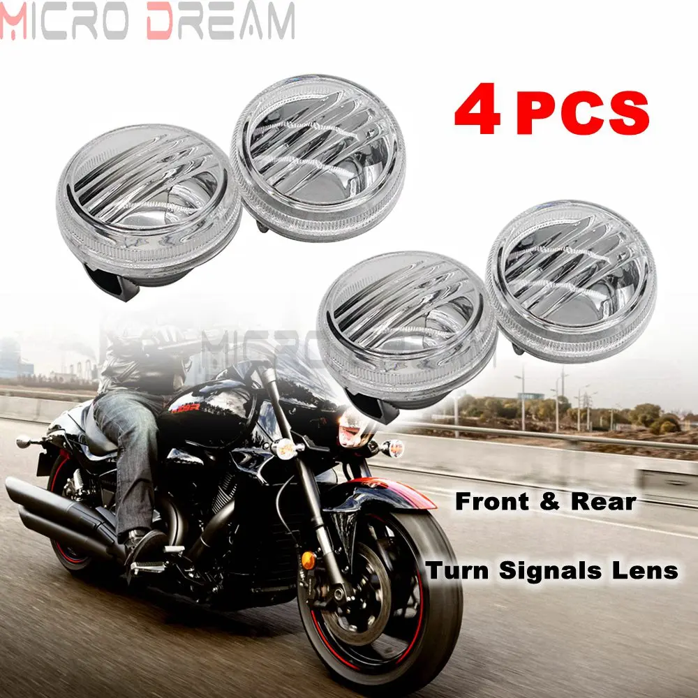 4pcs Clear Turn Signals Lense for Suzuki Boulevard M109R C109R C1800R M50 C90 Front &amp Rear Indicator Lens Cover Replacement | Автомобили