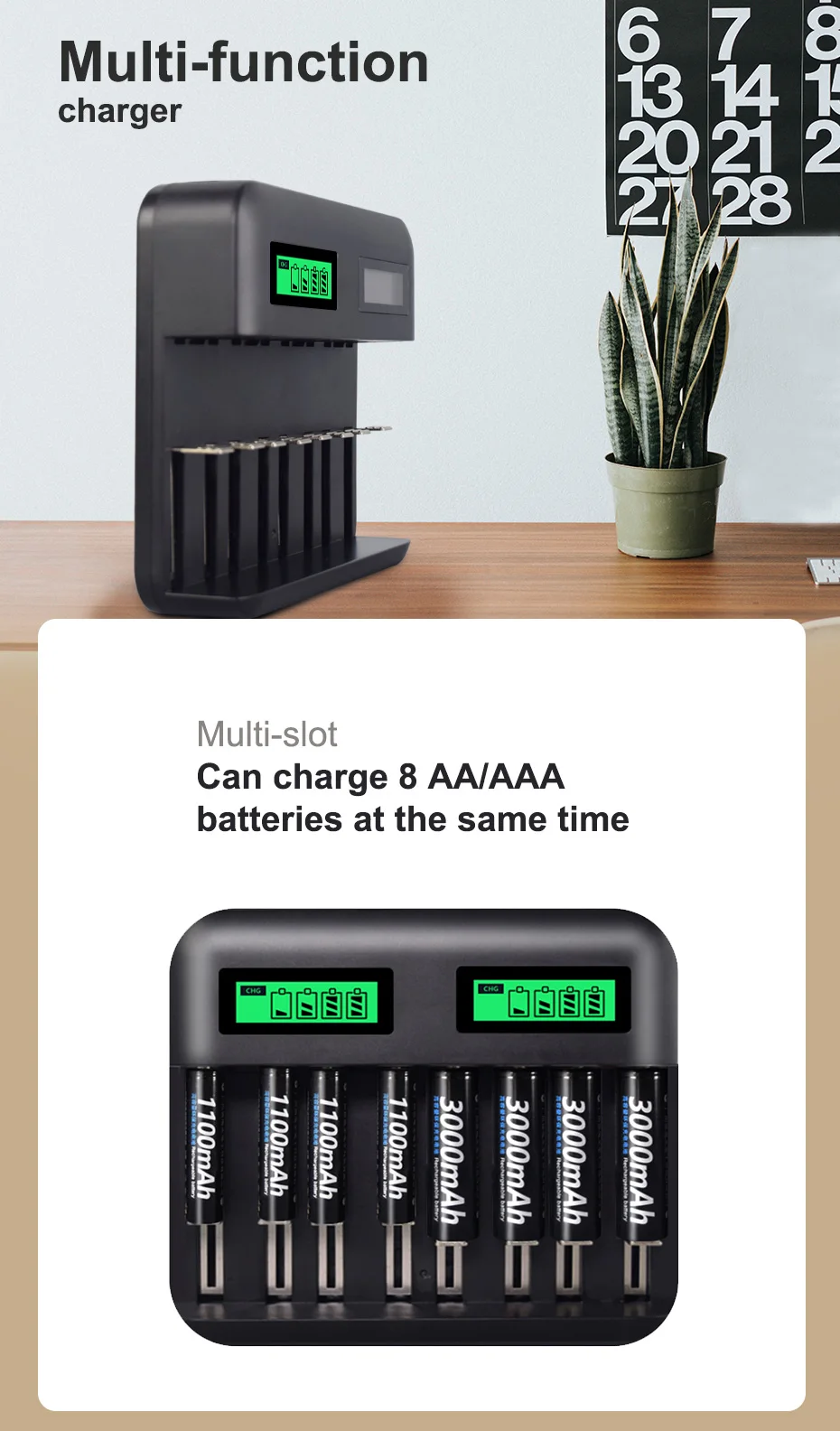 PALO 2~ 8 шт 8000 mAh 1,2 V D Размер аккумуляторные батареи для вспышки светильник газовая плита радио холодильник с чехол батареи