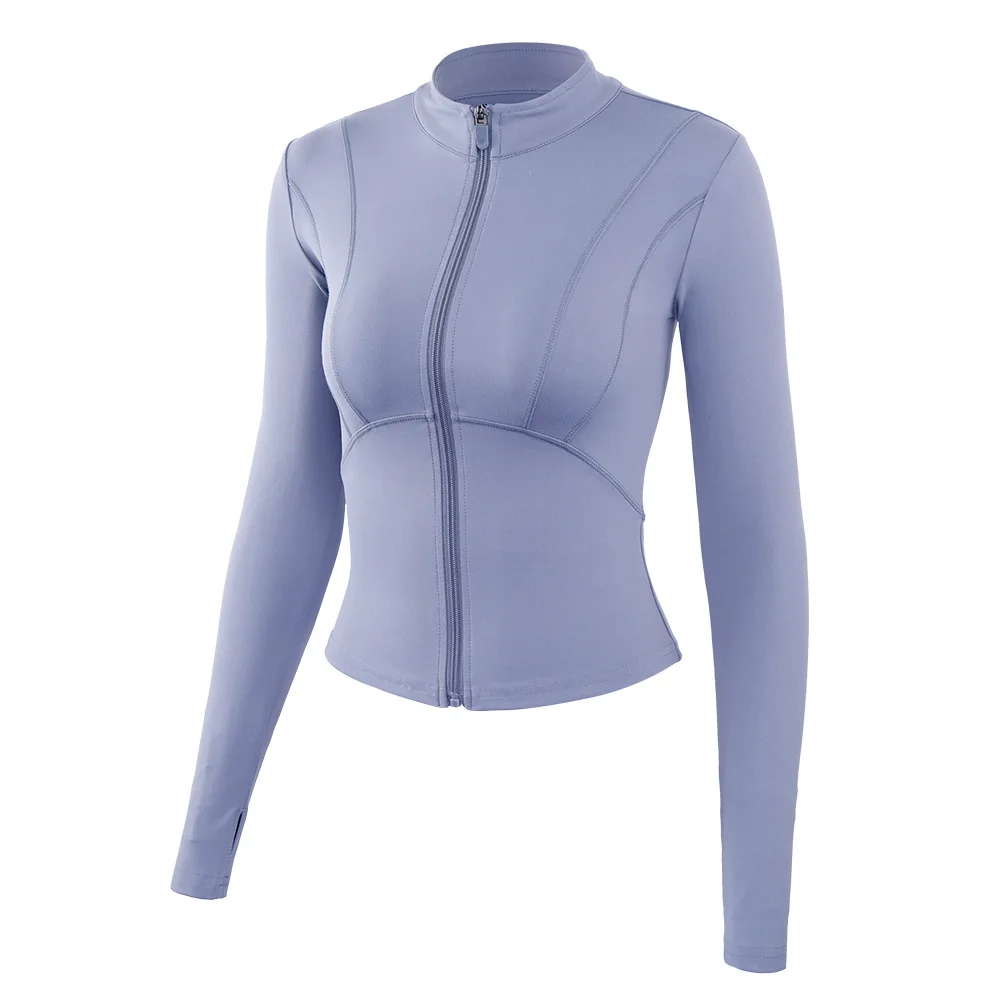 

Peachmiss Running Jacket Women Sport Long Sleeve Yoga Breathable Top Shirt Zipper Fitness Gym Workout Coats Shirts Sportswear