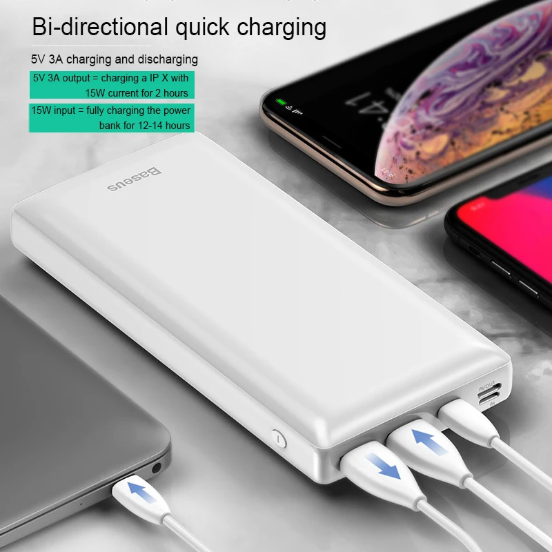 

Baseus Big Capacity 30000mah Power Bank For Mobile Phone Power Bank Quick Charge 3.0 Type C USB Phone Charger For iPhone Samsung