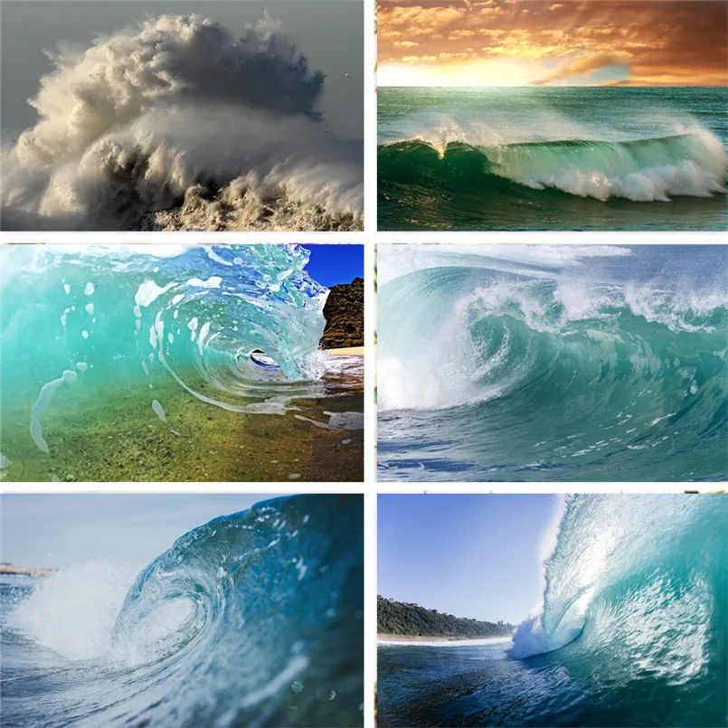 Реквизит для фотосъемки Nitree из винила морские волны пляж морской пейзаж фон