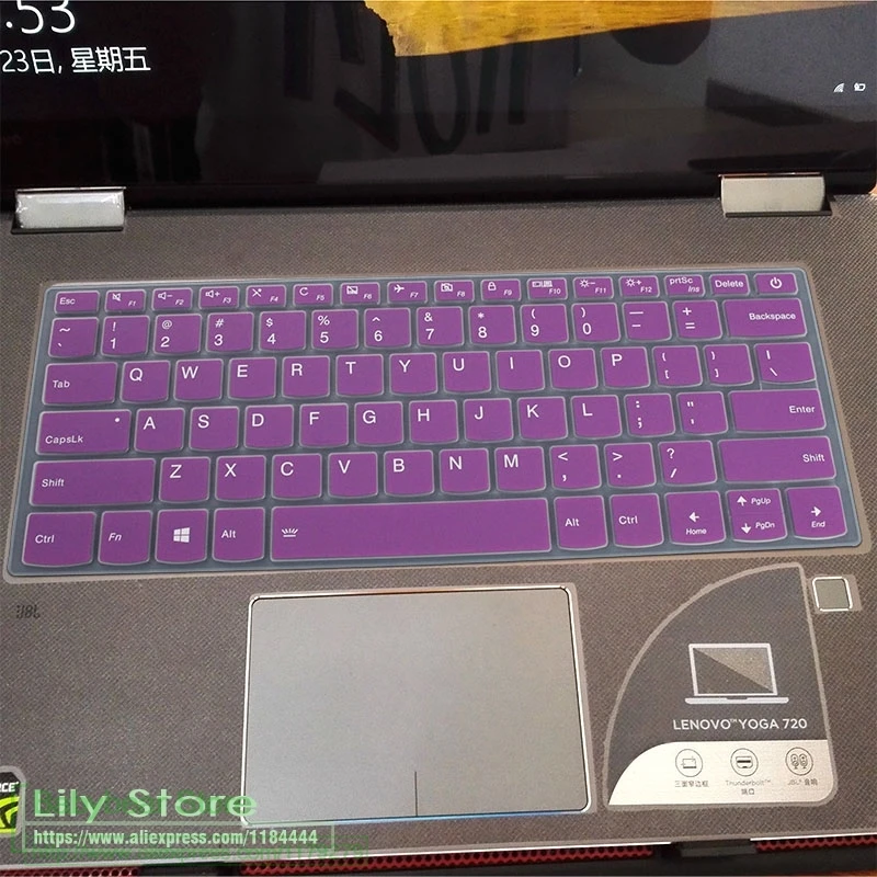 purple Силиконовый защитный чехол для клавиатуры для ноутбука lenovo Ideapad 330S-14 330s-14IKB 330S 14 ikb 330s-14ast 330s-14arr 330s-14lkb - Цвет: purple