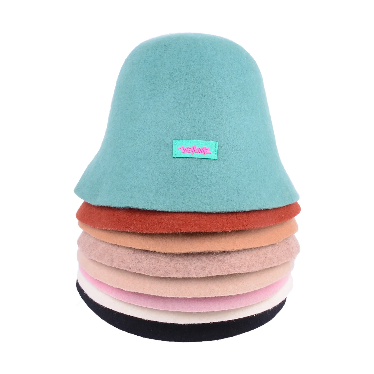 

Japan Woolen Felt Fisherman Hat Female Simple Retro Dome Bucket Hat Ins Warm British Bucket Hats Basin Hat Gorros