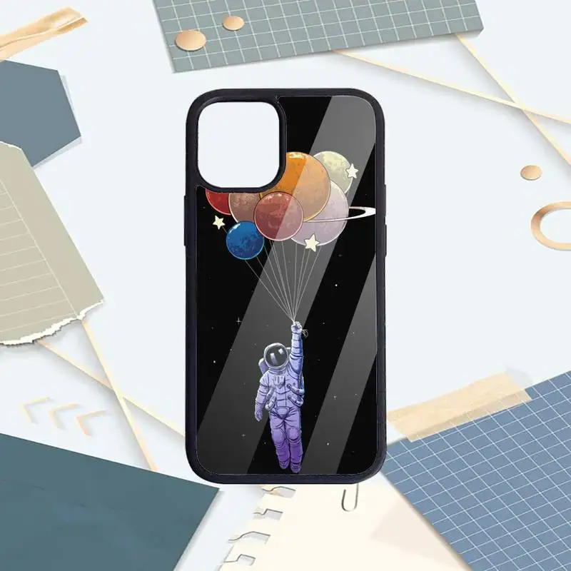 

Starry sky astronaut universe Phone Case PC for iPhone 11 12 pro XS MAX 8 7 6 6S Plus X 5S SE 2020 XR Luxury brand shell funda