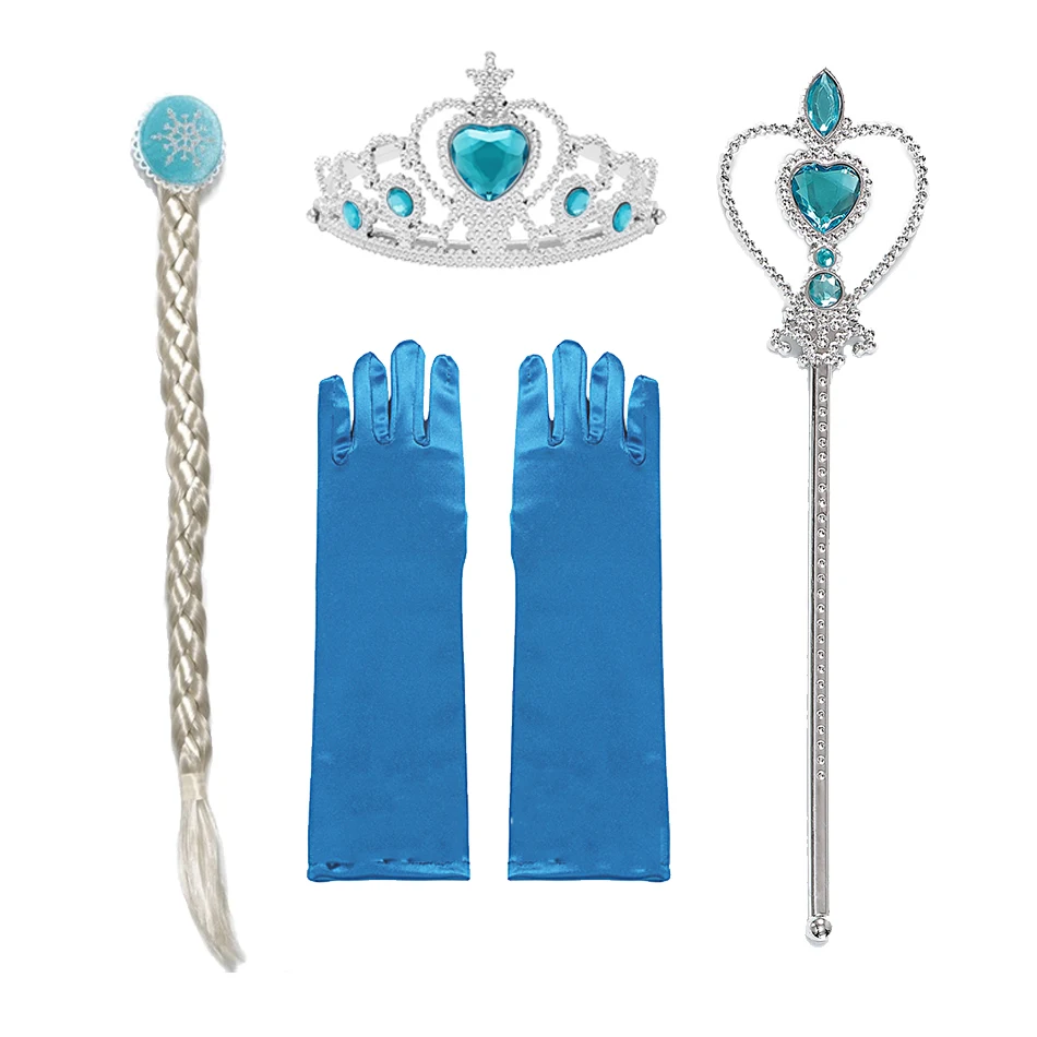 Принцесса для девочек Эльза искусственная Корона волшебная палочка ожерелье