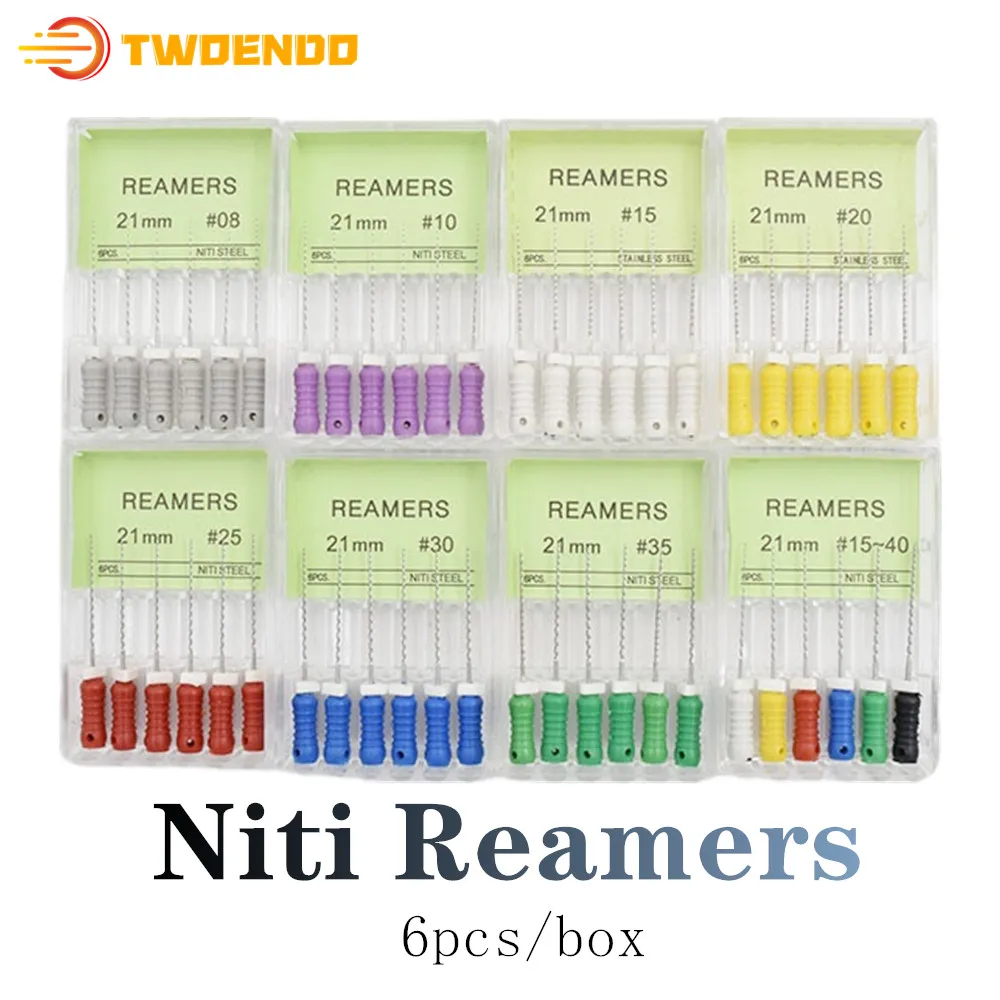 Стоматологические 21 мм 10 коробок Niti Reamers Endo файл для лечения корневого
