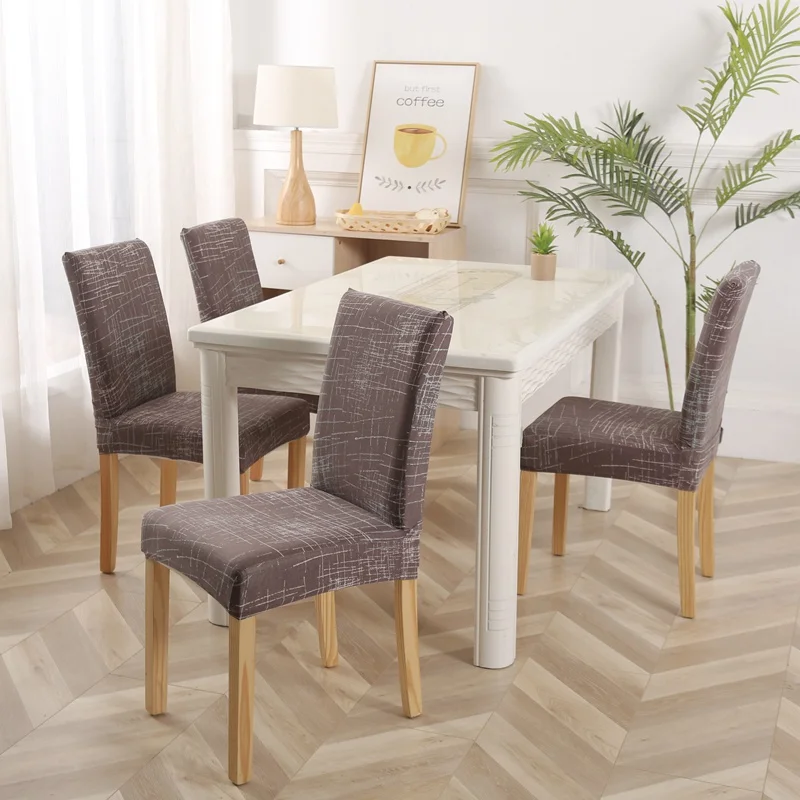 Chair Covers Spandex Wedding Banquet Modern Office Kitchen Elastic Cover Dining Room Seat housse de chaise | Дом и сад