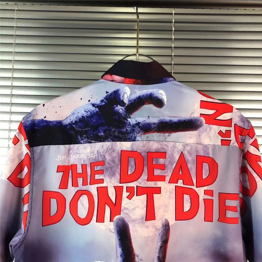 Рубашка с принтом зомби для мужчин и женщин, топ с цифровым принтом из фильма от AliExpress RU&CIS NEW