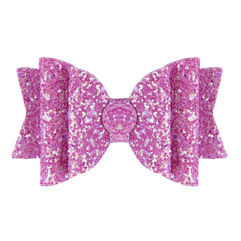 3 5 дюйма блестящие ручной работы однотонные бантики для волос с зажимами женщин и