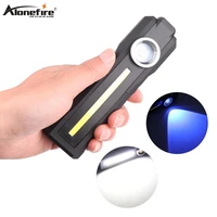 alonefire z3 work lights flashlight cobled rechargeable torch uv flashlight portable battery worklight with magnetic