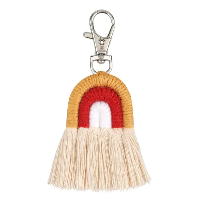 

Rainbow Keychains Women Keychain Car Pendant Handmade Bag Key Chains Key Ring