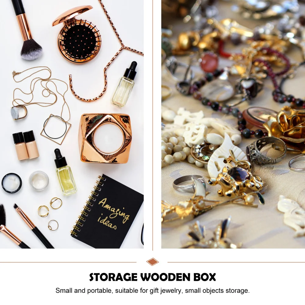 

1pc High-grade Jewelry Storage Box Gift Packing Storage Container Wood Container