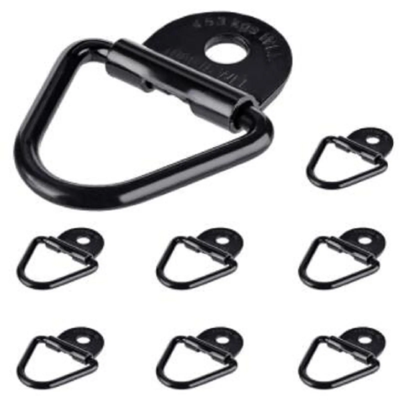 

8Pcs Tie-Down Anchors 2" Diameter V-Ring Bolton Trailer Anchor Replacement For D-Ring Plastic Flush Mount (Black)