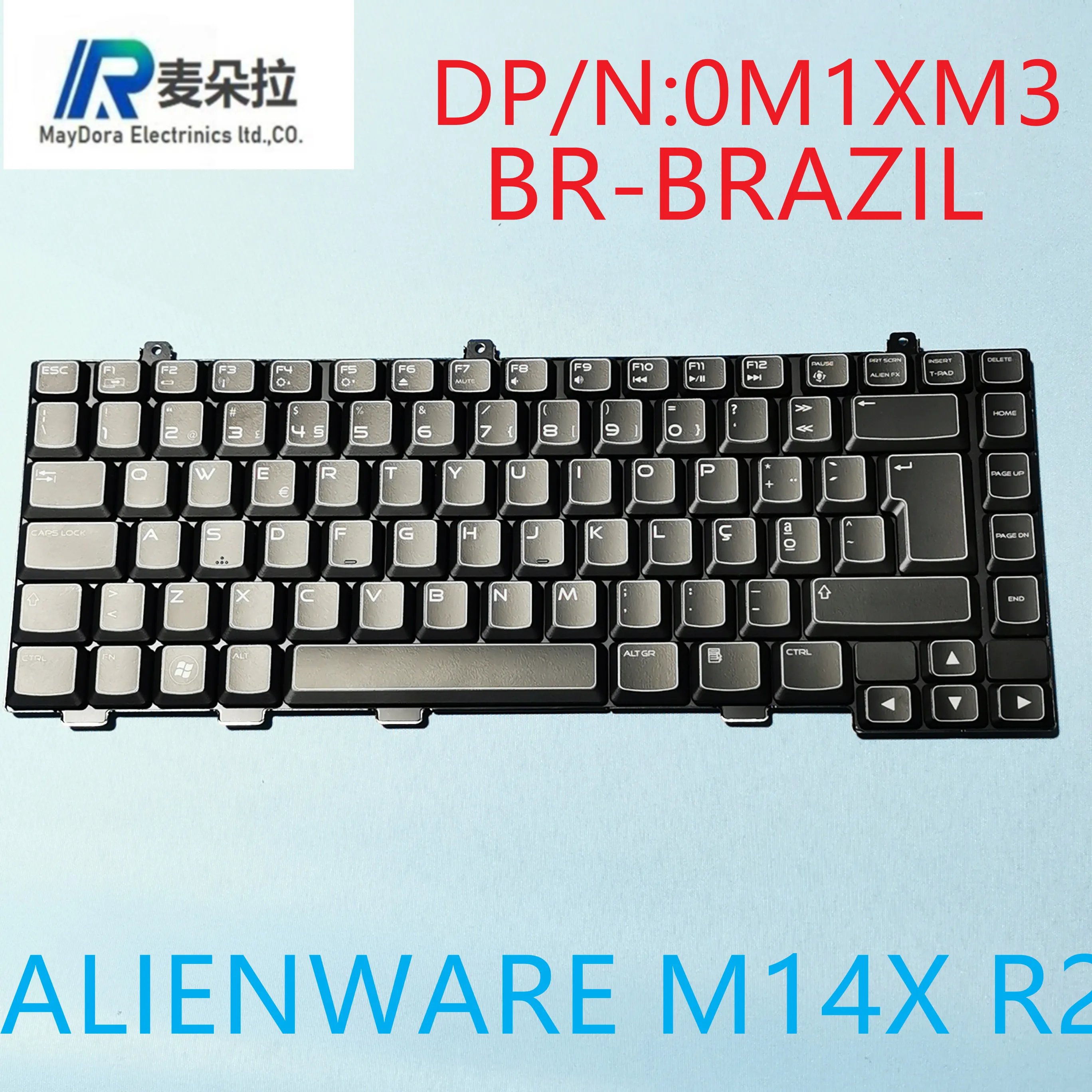 

BR Brazil RGB Keyboard for DELL ALIENWARE M14X R1 R2 laptop 0M1XM3