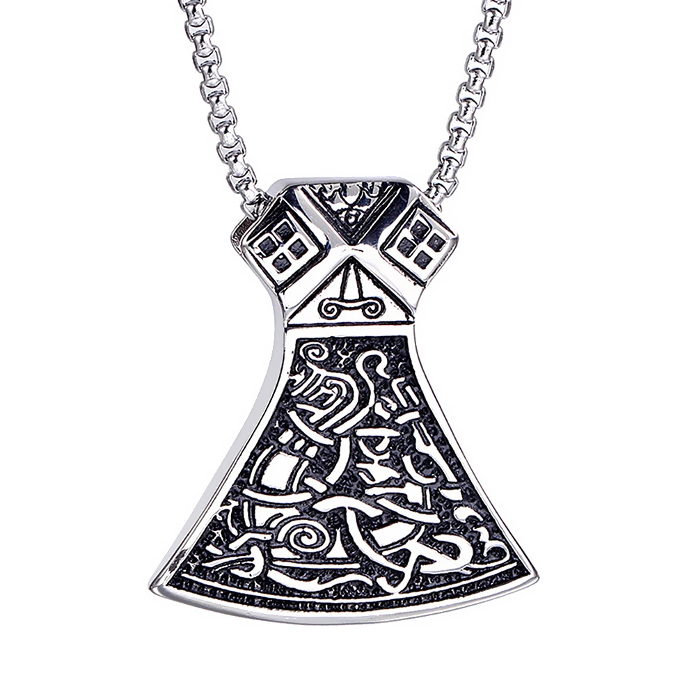 Металлическая подвеска Tomahawk в стиле ретро с скандинавской мифологией ожерелье
