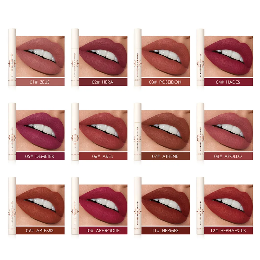 Жидкая помада матовый блеск для губ косметика легкий глянцевый стойкий тинт