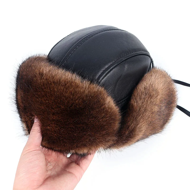 Шапка ушанка Мужская зимняя 2020|Мужские шапка-бомбер| |