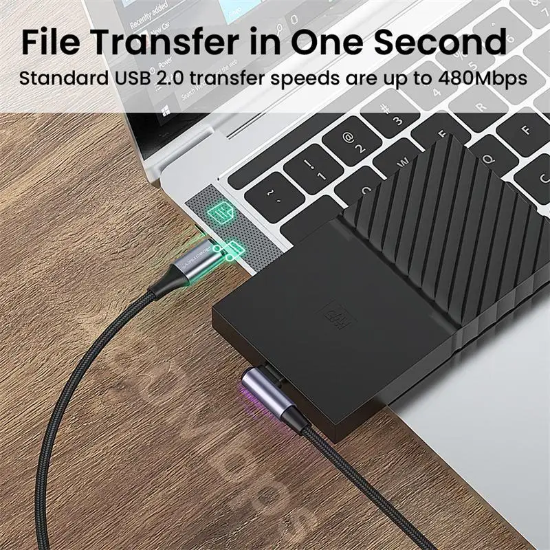 Кабель зарядный сетевой с разъемами USB Type-C и 100/60 Вт |