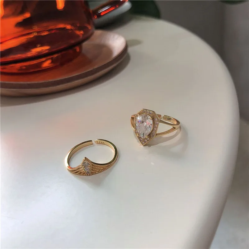 Женские винтажные кольца POFUNUO классические из стерлингового серебра 925 пробы с