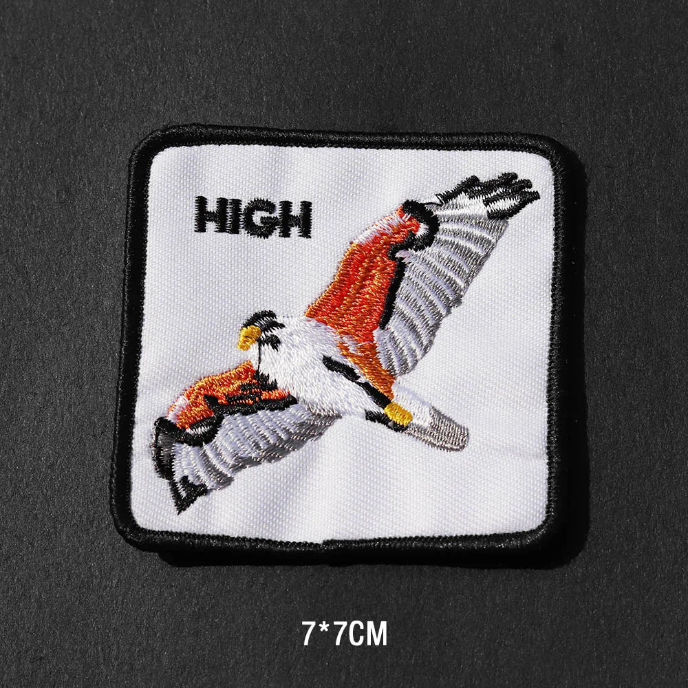 Высококачественный модный значок патч-наклейки животных "Петух Тигр Орел Волк" для одежды DIY.