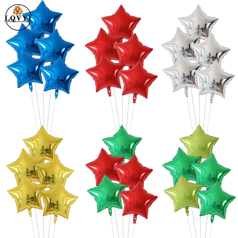 5 шт./лот 18 дюймов надувной воздушный шар с гелием золото серебро свадьба день