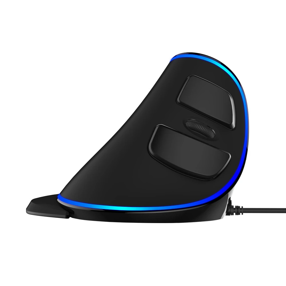 Вертикальная игровая мышь Delux M618 1600DPI эргономичная оптическая для ноутбука с
