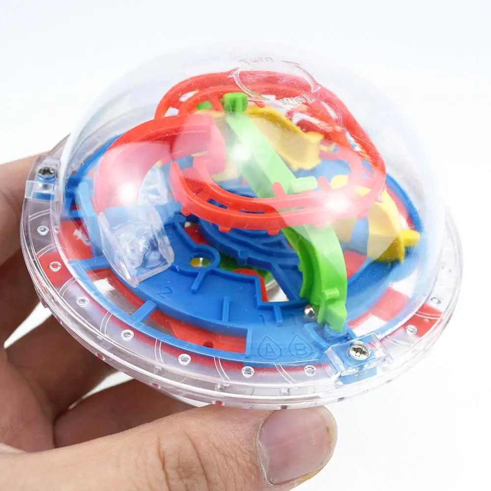 3D интеллект пазл шар лабиринт игры для детей Обучающие Металл игрушка деревянные