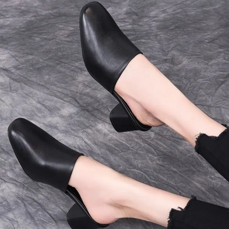 

2021 новые стильные комнатные тапочки женские сандалии с квадратными каблуками; Туфли без задника женская летняя обувь флип Flopscvb6