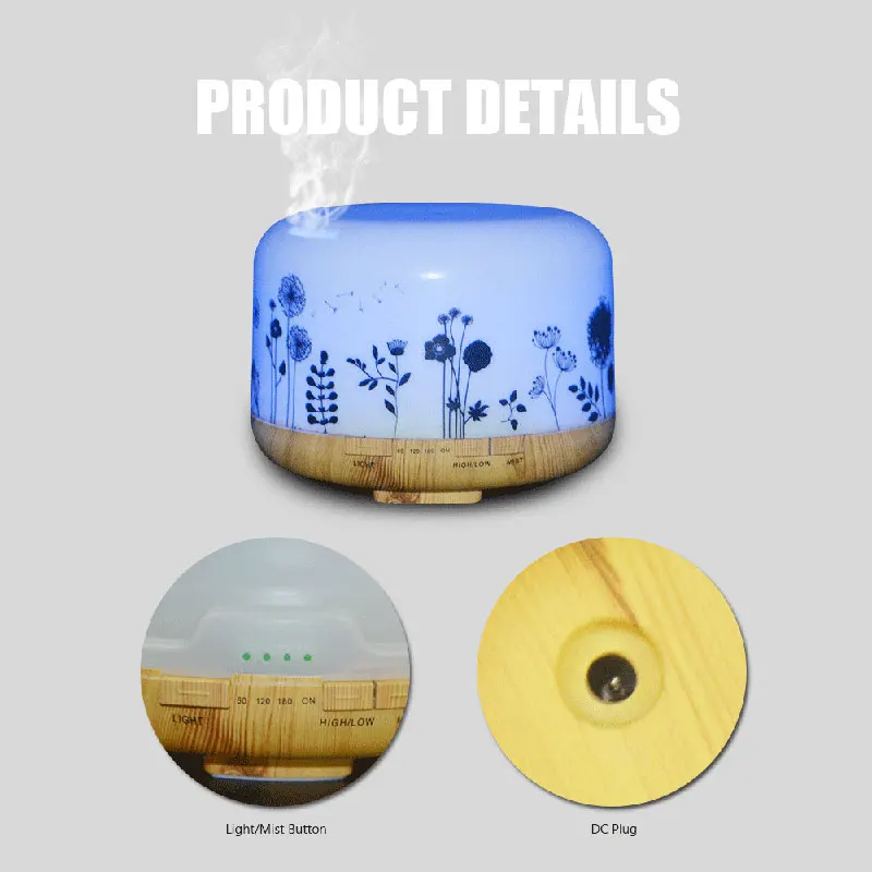 Увлажнитель-Ароматизатор воздуха ультразвуковой 500 мл | Дом и сад