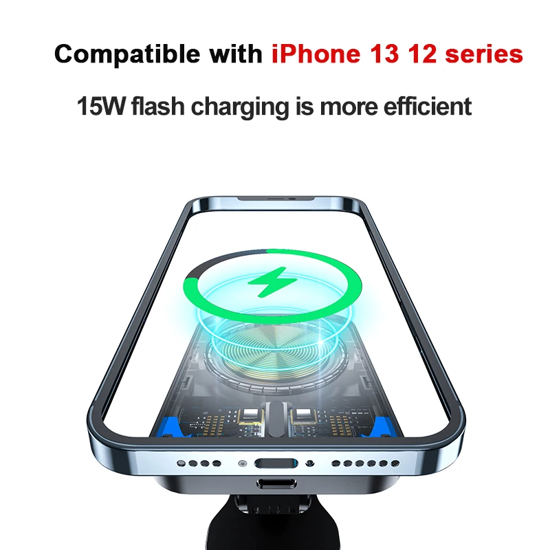 Магнитное беспроводное автомобильное зарядное устройство для iPhone 13 12 Pro Max