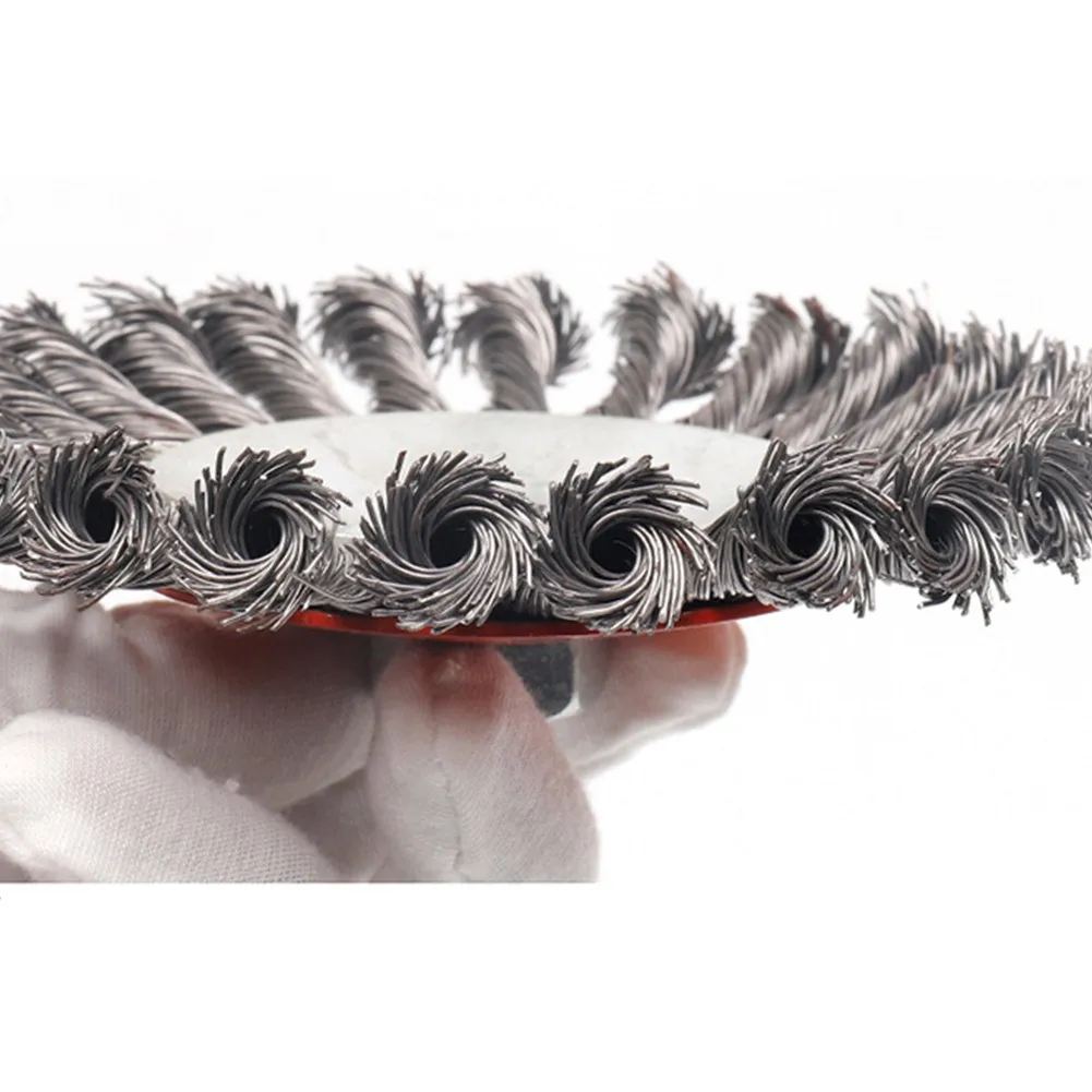 1Pcs M14 M10 Screw Twist Knot Wire Wheel Cup Brush For Angle Grinder Steel & Alloy Metals Twisted Crimped Brushes - купить по